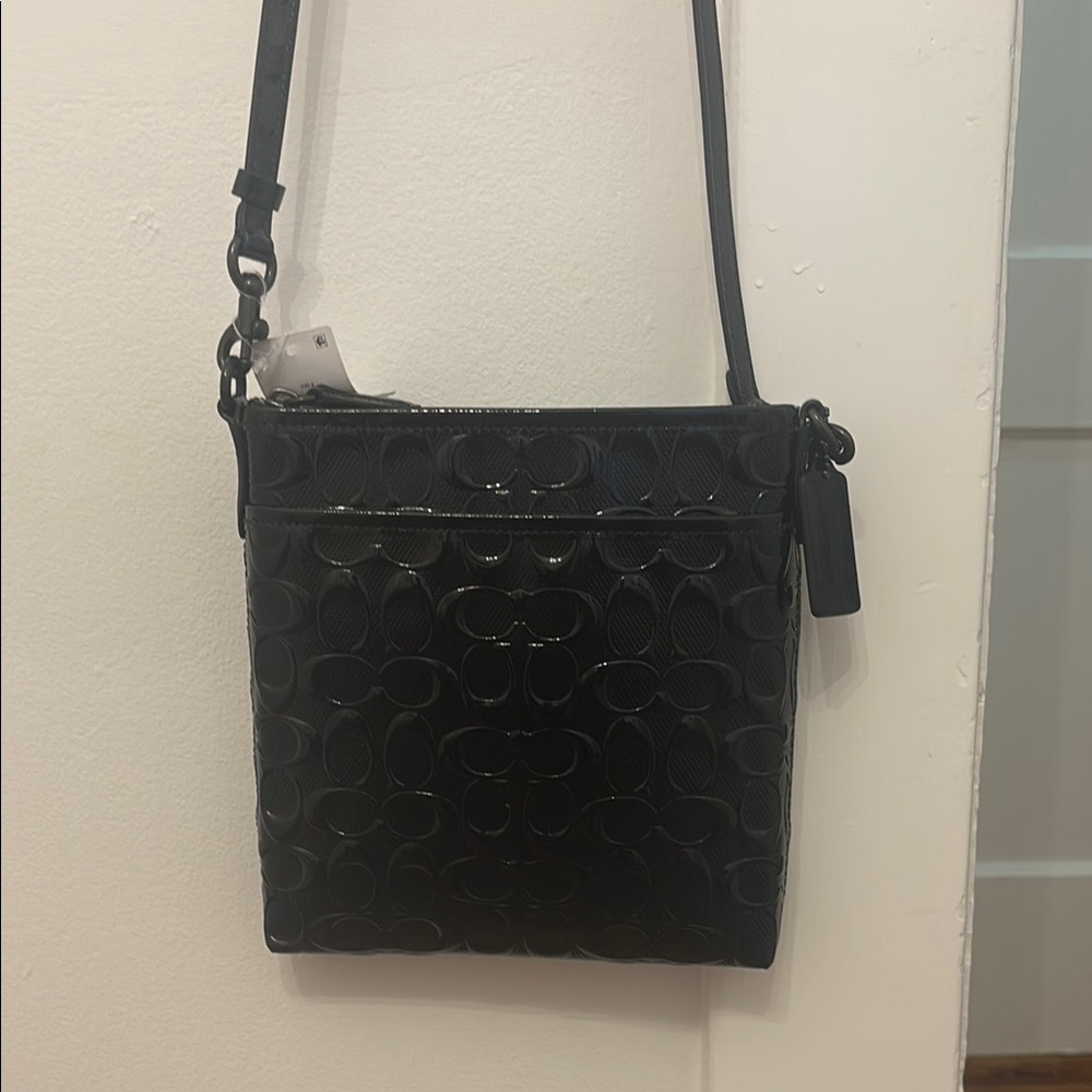 Coach Black Embossed Crossbody Bag